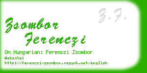 zsombor ferenczi business card